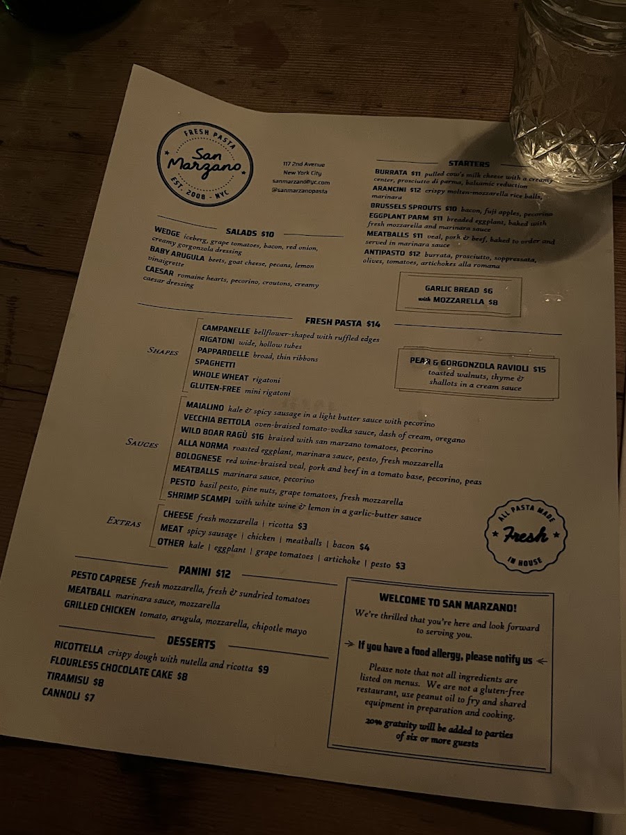 San Marzano Menu - Image 3