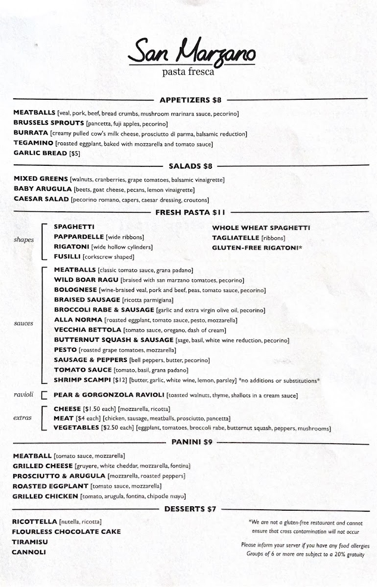 San Marzano Menu - Image 6